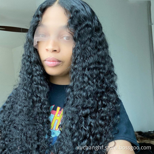 13x4 Water Wave Lace Front Brazilian Virgin Human Hair Wigs, Wholesale Price Unprocessed Lace Frontal Wig Virgin Full Lace Wigs